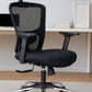 Ergonomic Mesh Office Chair for Work | 10 Year Warranty | Multi-Lock Synchro Tilt Recline Mechanism | 2D Armrest | Adjustable Lumbar | High Back | Black
