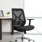 Lumina Ergonomic Medium Back Office Chair - Adjustable Arms, Lumbar Support, Mesh Seat, Synchro Tilt and Seat Slider, Glass-Filled Nylon Frame, Class 3 Gas Lift Black, 3 Years Warranty