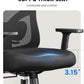CloudSit™ Ergonest Medium Back Ergonomic Office Chair | Intelli-Adapt Recline, Adjustable Lumbar, 2D Armrest | Mesh Back | Moulded Foam Seat | 10-Years Warranty | Black