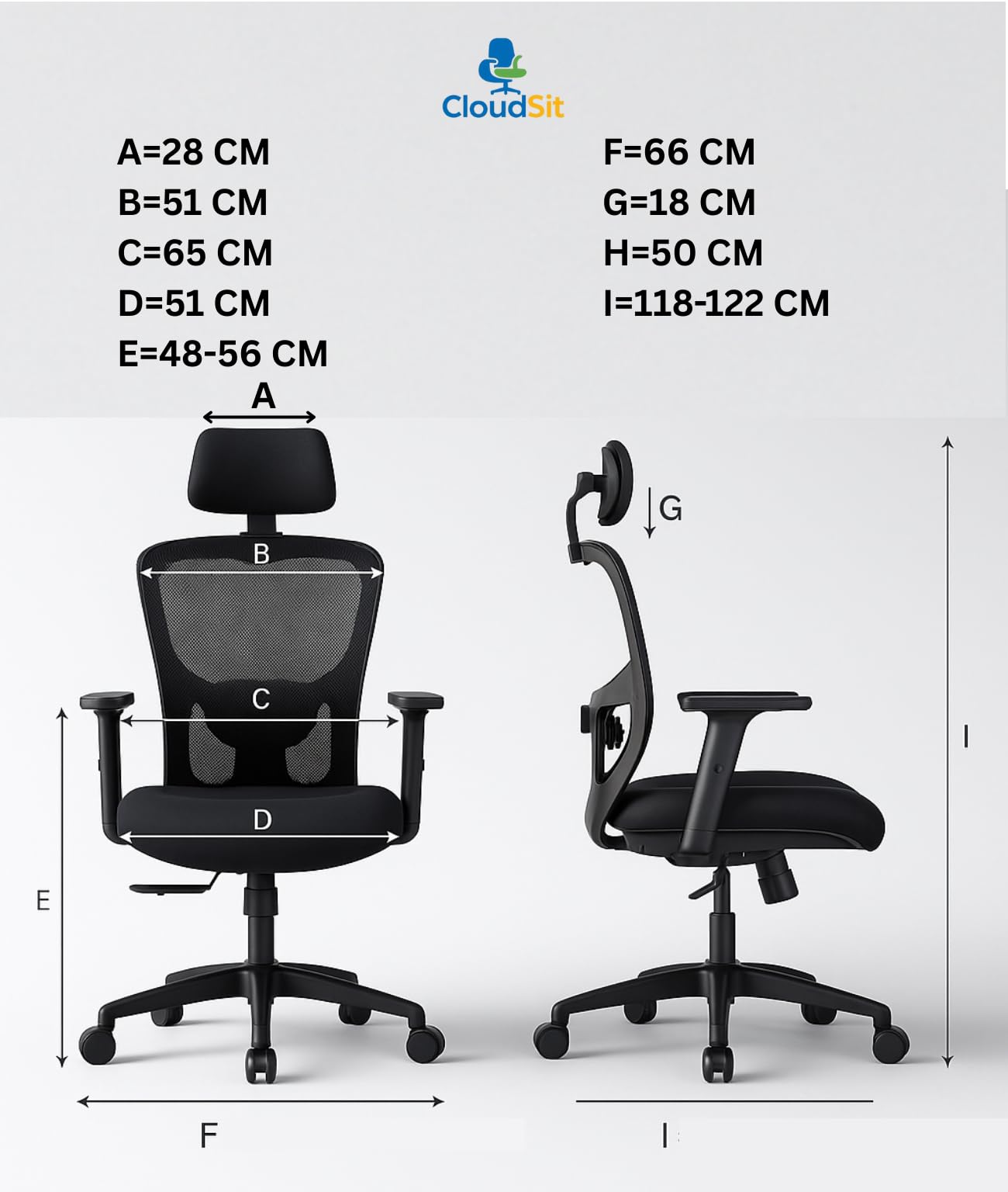 Ergonomic Mesh Office Chair for Work | 10 Year Warranty | Multi-Lock Synchro Tilt Recline Mechanism | 2D Armrest | Adjustable Lumbar | High Back | Black