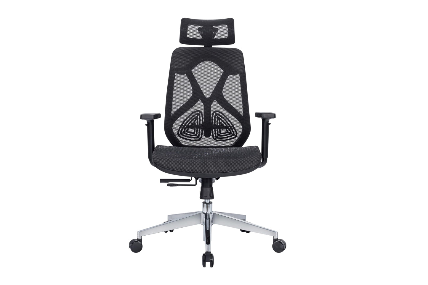 Lumina Ergonomic High Back Office Chair – Adjustable Arms, Lumbar Support, Mesh Seat, Synchro Tilt and Seat Slider, Glass-Filled Nylon Frame, Class 3 Gas Lift WFH Use Black, 3 Years Warranty