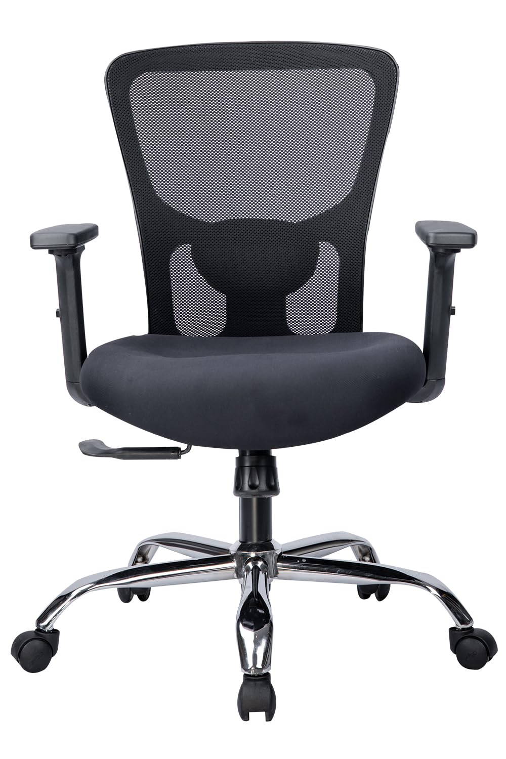 CloudSit™ Ergonest Medium Back Ergonomic Office Chair | Intelli-Adapt Recline, Adjustable Lumbar, 2D Armrest | Mesh Back | Moulded Foam Seat | 10-Years Warranty | Black