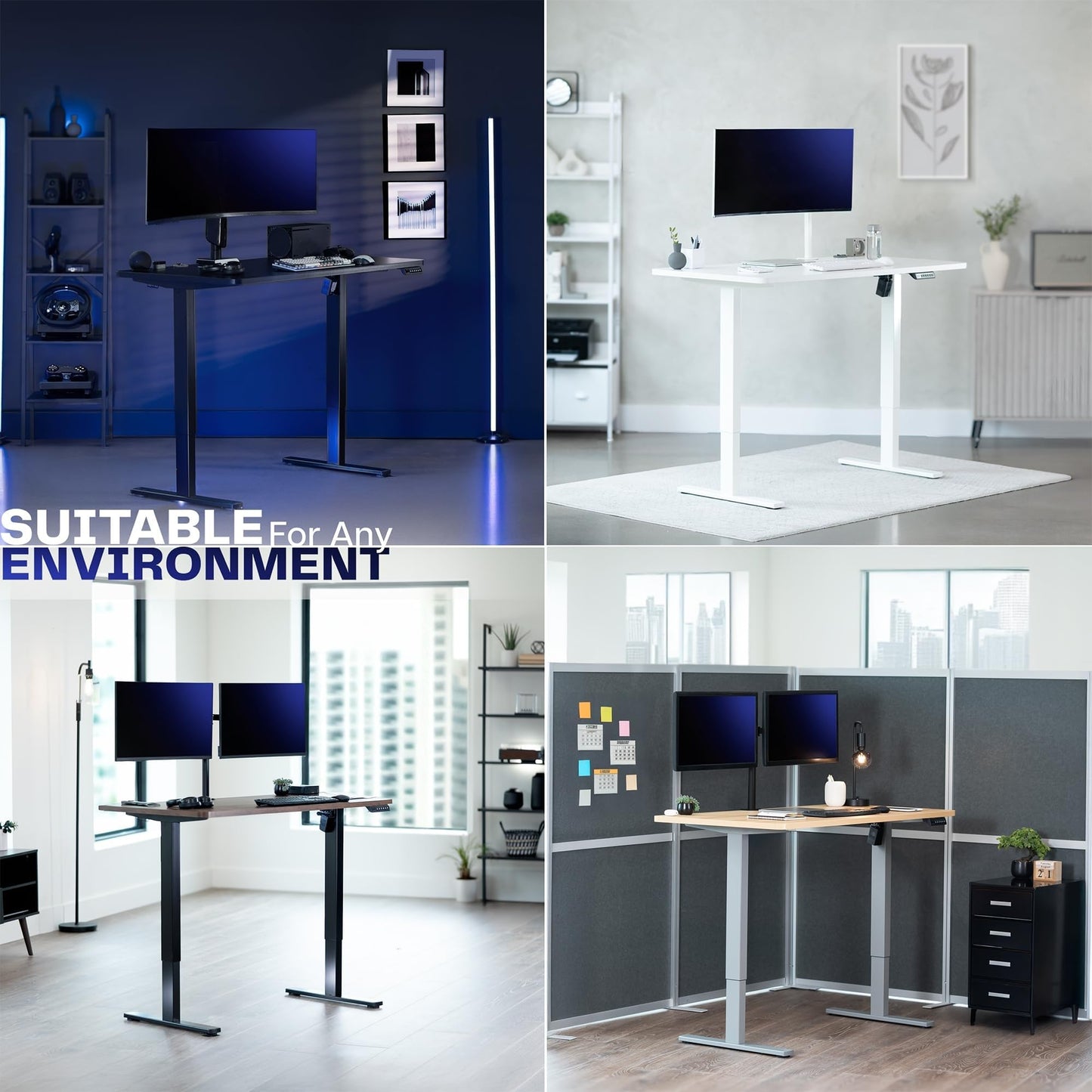 EasyLift Electric Height Adjustable Desk | Ergonomic Sit-Stand Work from Home Table | 4 Memory Presets | Silent Motor | 1200 x 600 mm Thick Top | 5 Years Warranty | Black
