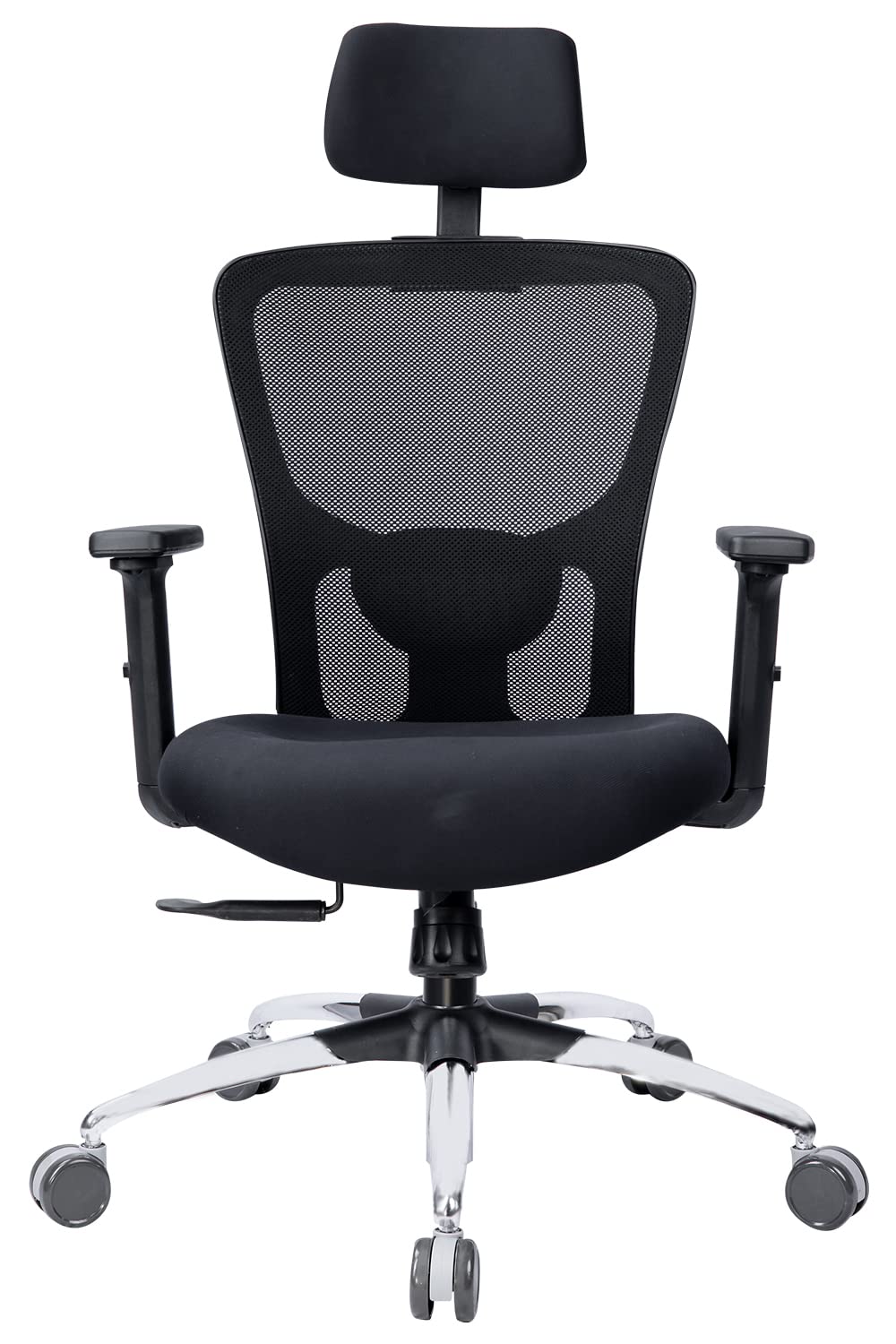 Ergonomic Mesh Office Chair for Work | 10 Year Warranty | Multi-Lock Synchro Tilt Recline Mechanism | 2D Armrest | Adjustable Lumbar | High Back | Black